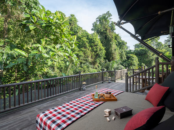 Capella Ubud glampsites overlooking the forest