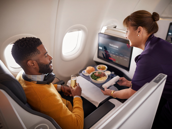 Premium meals and onboard entertainment, Delta 40 Sydney to Los Angeles