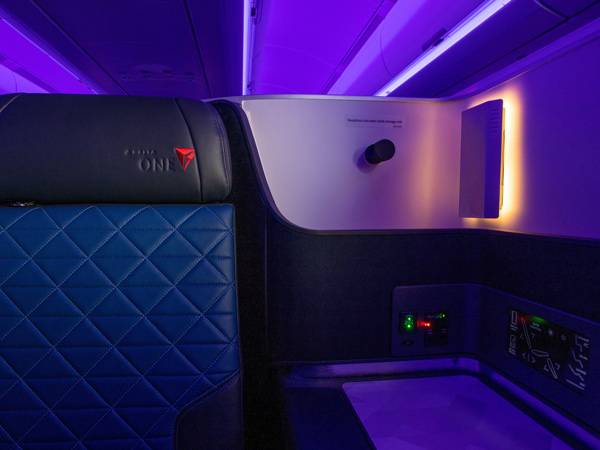 Delta One seat close up shot