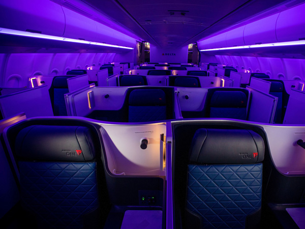 luminescent blue lighting, Delta One Suite