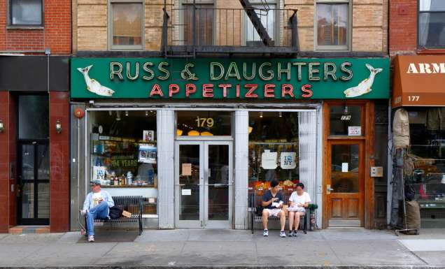 Russ & Daughters shopfront NYC