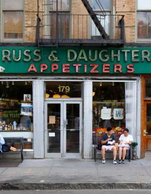 Russ & Daughters shopfront NYC