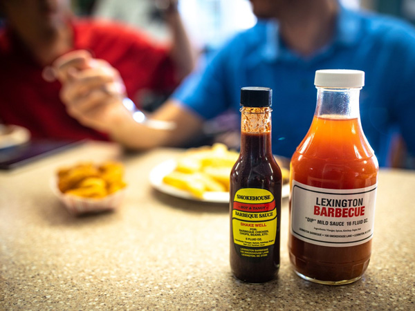 Lexington barbecue sauces on the table