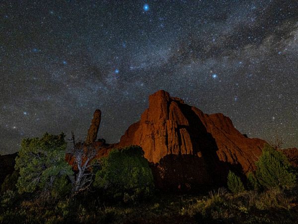 Milky Way over Kodachrome in Utah