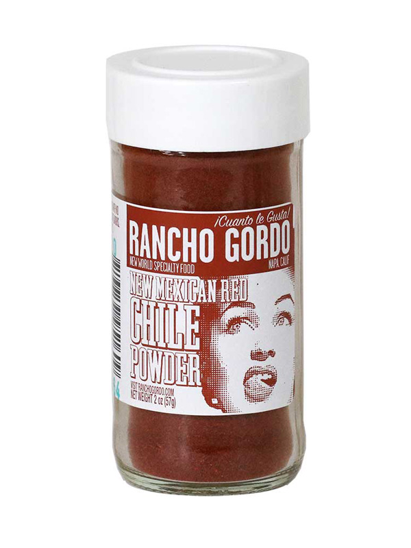 a jar of Rancho Gordo's New Mexican chile powder