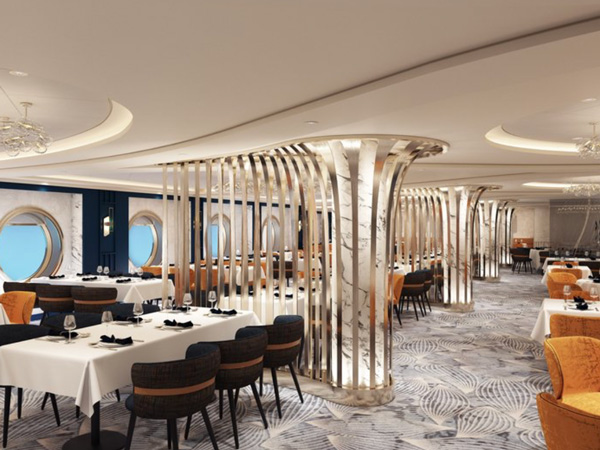 dining at The Commodore Room, Norwegian Prima