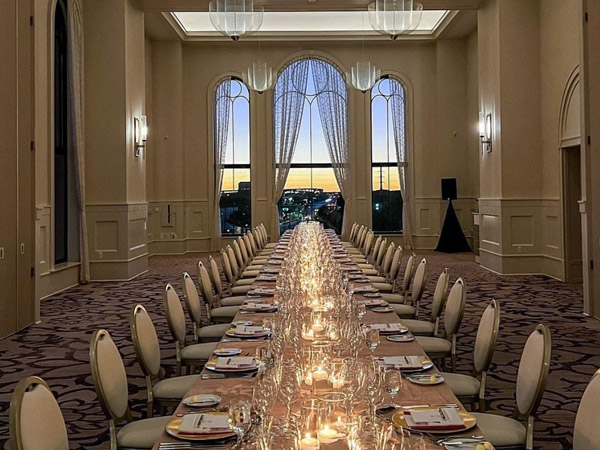 luxury dining at the tuscany ballroom of Hotel Vin, Texas