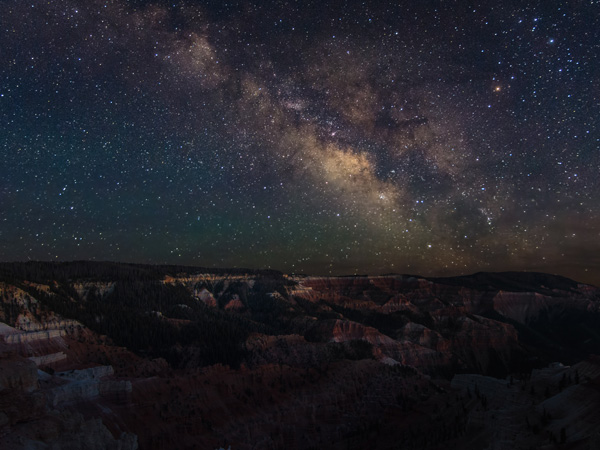 Overlooking the canyon at Cedar Breaks