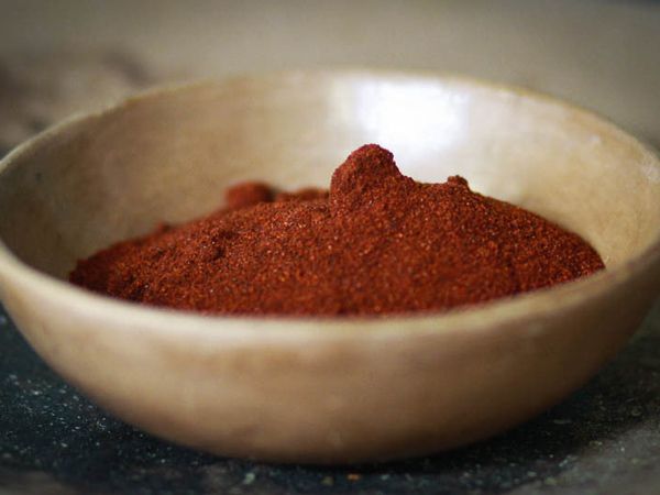 a bowl of Rancho Gordo's chili powder
