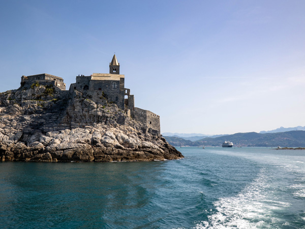 waters of Porto Venere on a bright, sunny day
