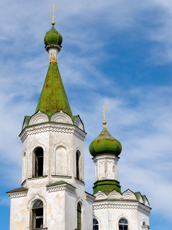 top view of the Holy Mother Orthodox Church in Rakvere, Estonia