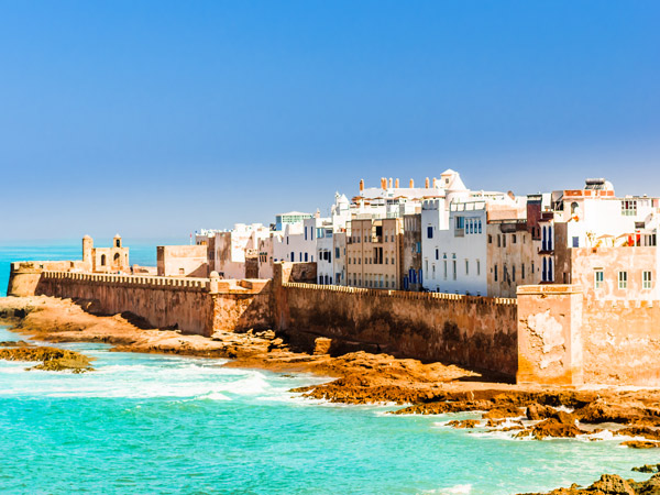 Aerial view on old city of Essaouira in Morocco