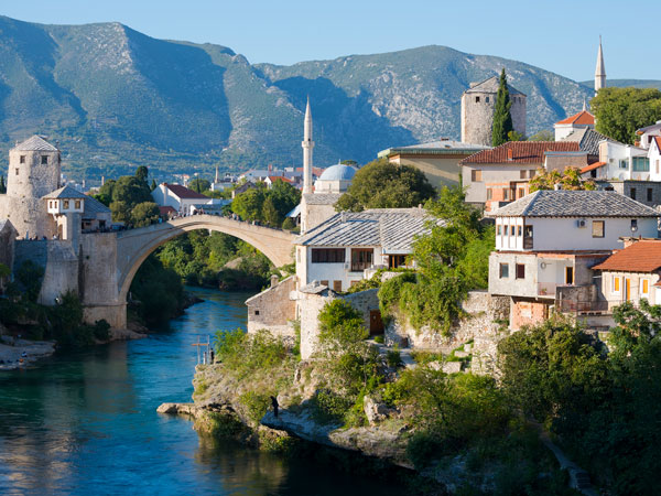 the Old Bridge of Mostar in Bosnia and Herzegovina