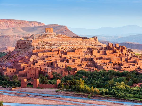 Ouarzazate on the edge of the Sahara desert in Morocco