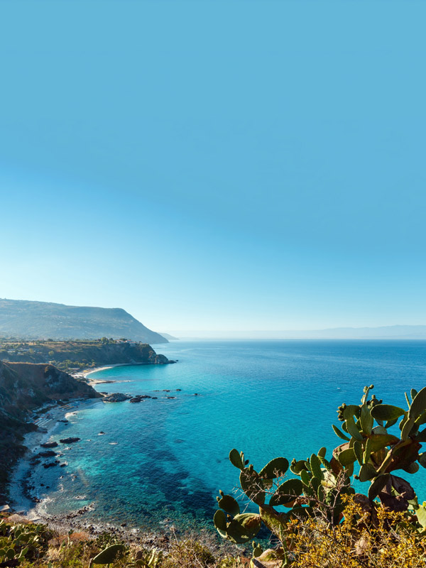 aerial view of Tyrrhenian Sea, Calabria