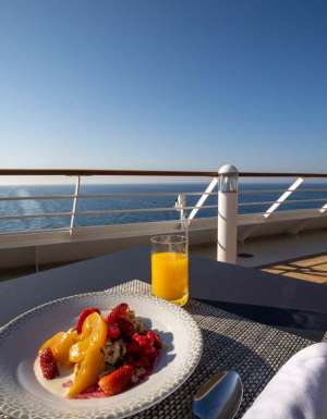 breakfast at sea onboard Azamara's Onward