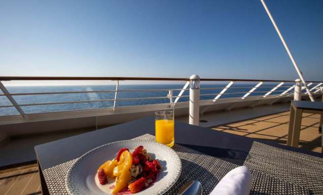 breakfast at sea onboard Azamara's Onward