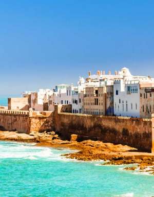 Aerial view of old city of Essaouira in Morocco