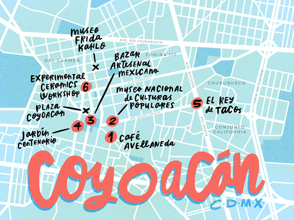 an illustration of the map of Mexico City