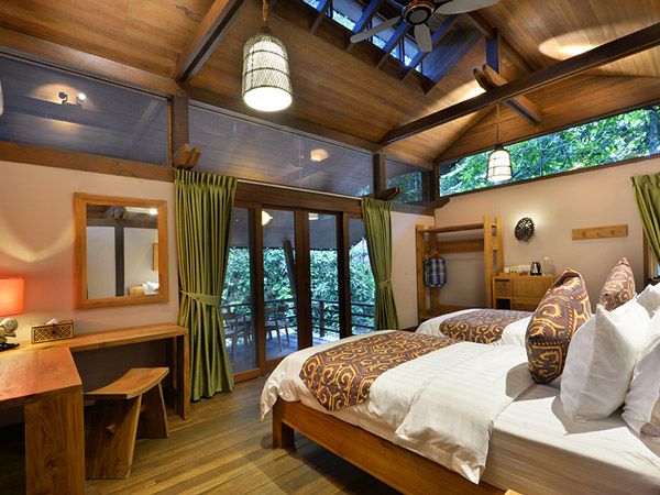 villa interior at Sukau Rainforest Lodge