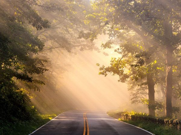 Driving to Shenandoah National Park