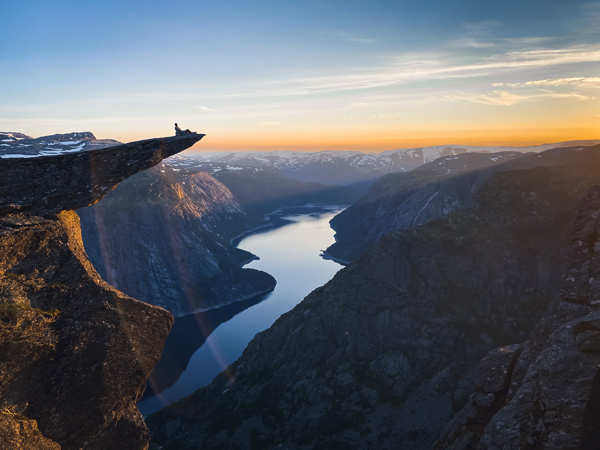 Looking out over Trolltunga