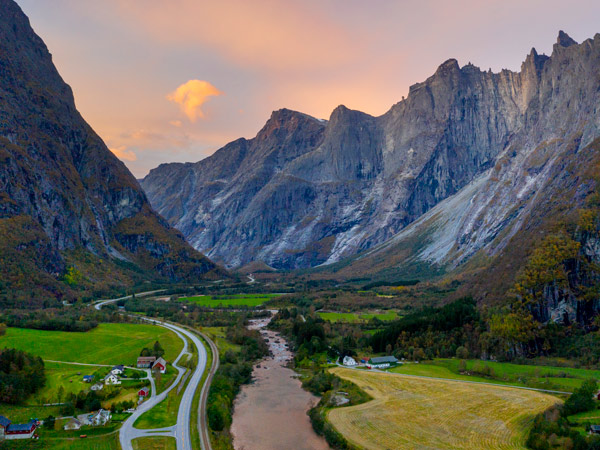 The troll wall at Trollveggan landscape