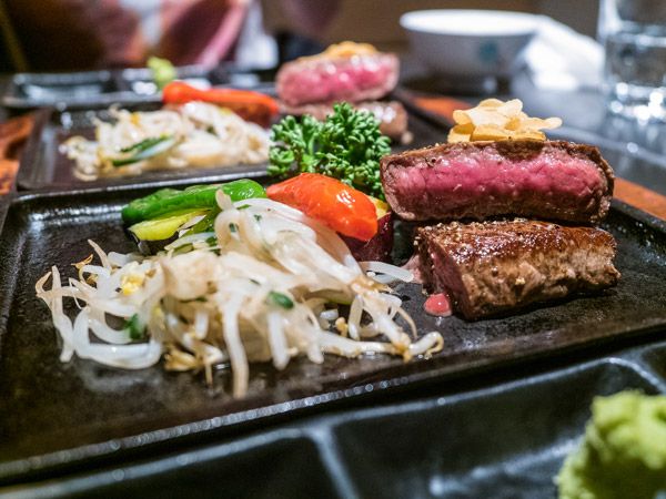 a close-up photo of Fukuoka wagyu