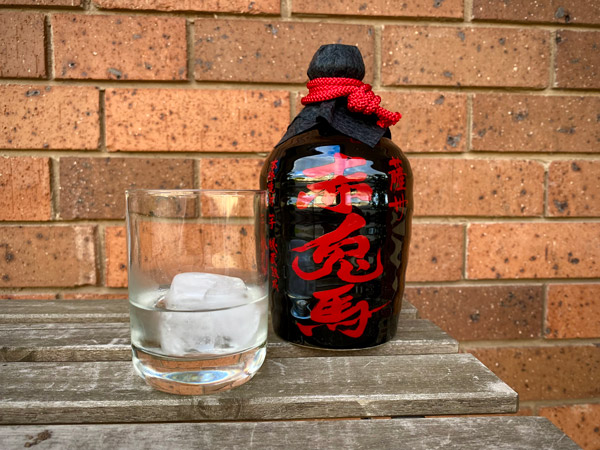 a glass of Shochu with ice