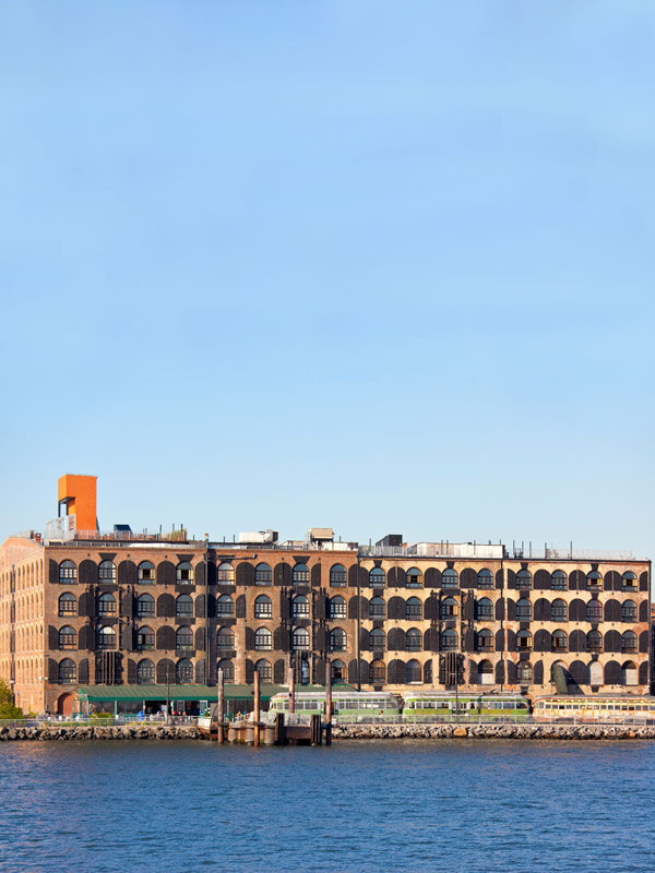 an exterior view of the Fairway Market in Red Hook, NYC