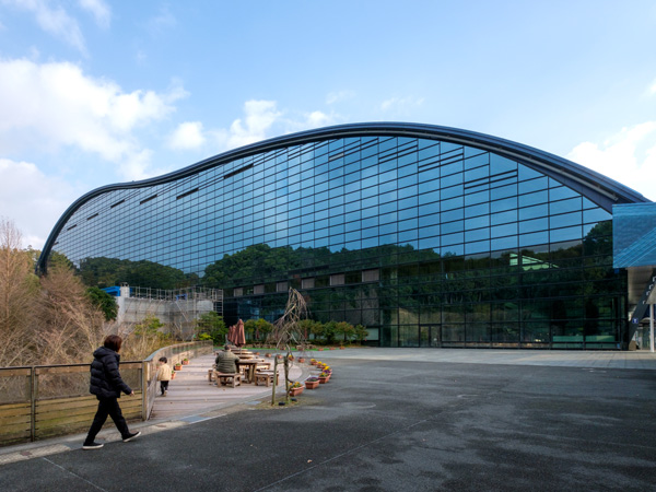 a glass structure at Kyushu National Museum in Fukuoka