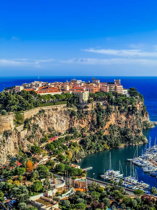 an aerial view of Monaco