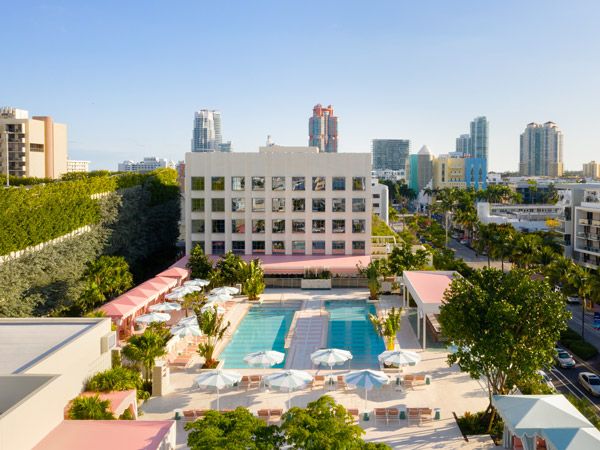 an aerial view of the Goodtime Hotel