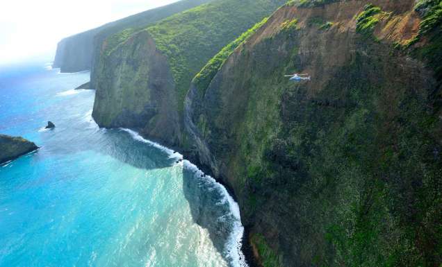 an aerial view of a beach in Hawai‘i