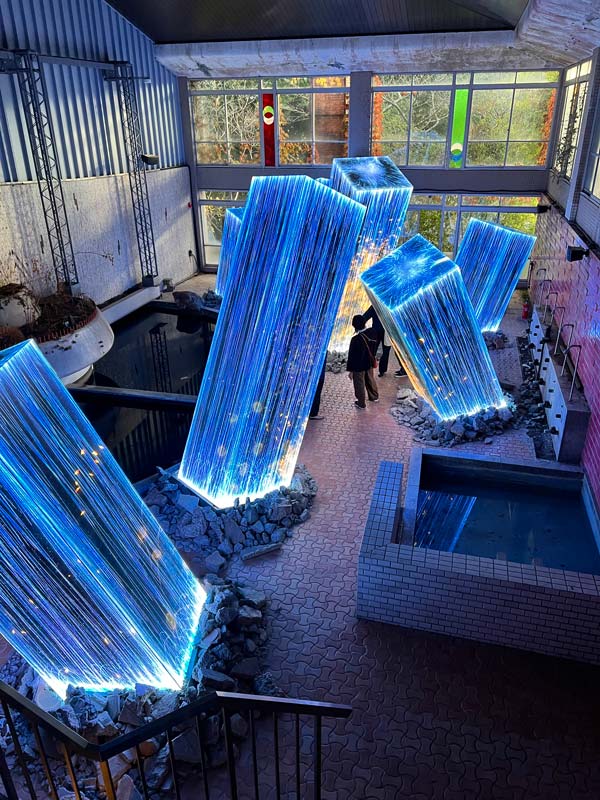 an art installation in a mountain spa, Kyushu