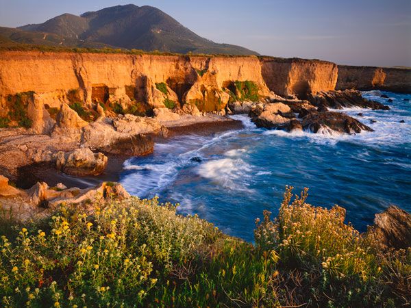 an aerial view of the sea at Montana de Oro State Park