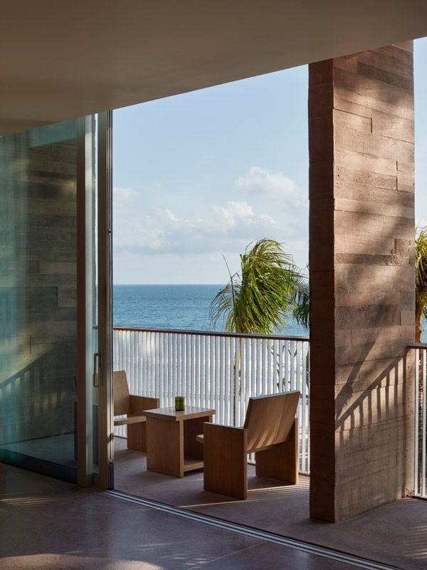 ocean views from the balcony of Potato Head suites, hotel in Bali
