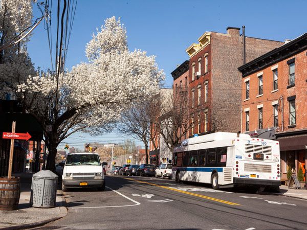 the street scenes at Red Hook, NYC