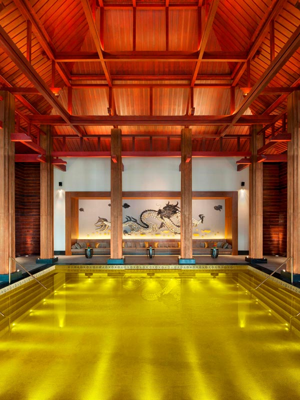 a gold pool at St Regis Lhasa