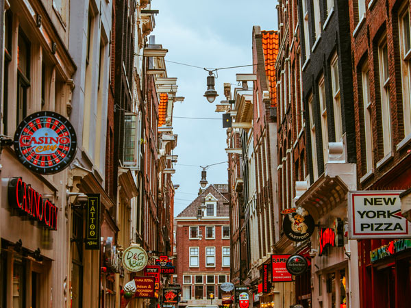 vibrant streets of Amsterdam