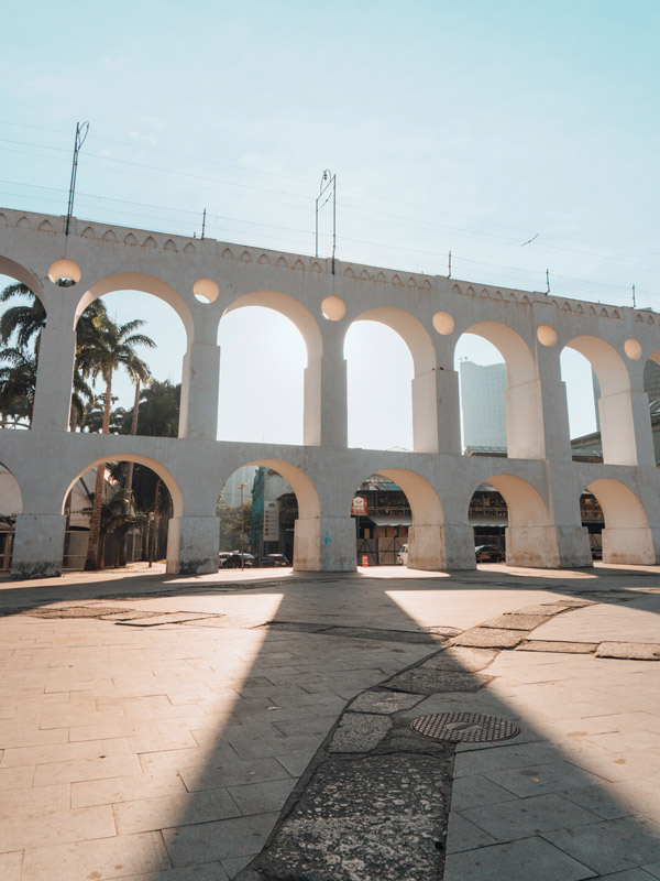 the exterior of Carioca Aqueduct