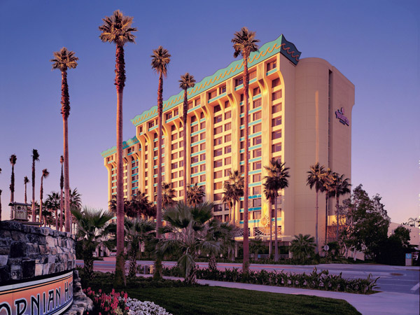 the exterior of Disney's Paradise Pier Hotel