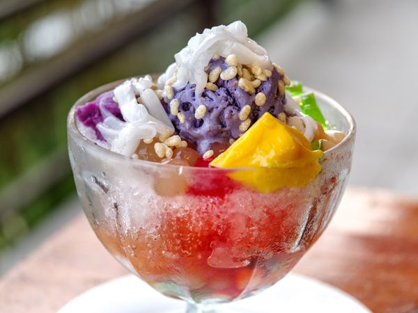 a popular shaved ice dessert in the Philippines known as Halo-Halo
