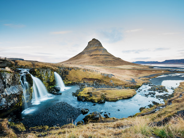 a small waterfalls in Iceland