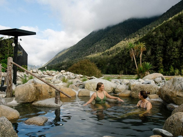 two women soaking in Mariua Hot Springs