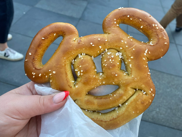 a mickey-shaped pretzel, Disneyland California