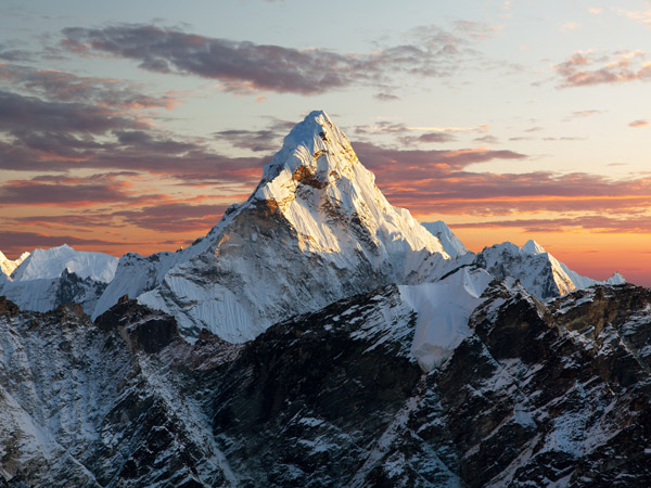 peak of Mt Everest in Nepal