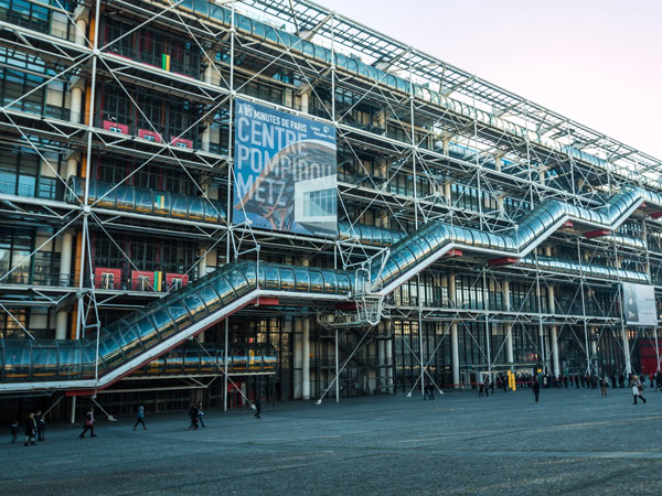 the exterior of Pompidou Centre