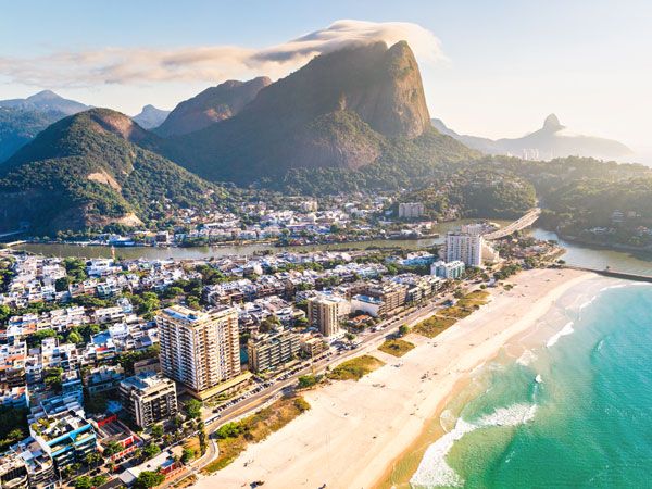 an aerial view of Rio De Janeiro