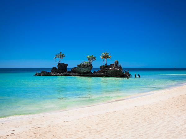 view of Willy's Rock grotto in Station 1, Boracay